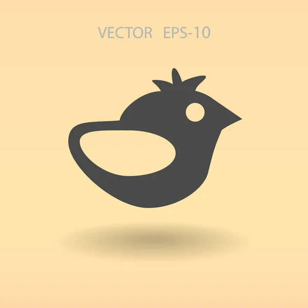 Flaches Symbol des Vogels. Vektorillustration — Stockvektor