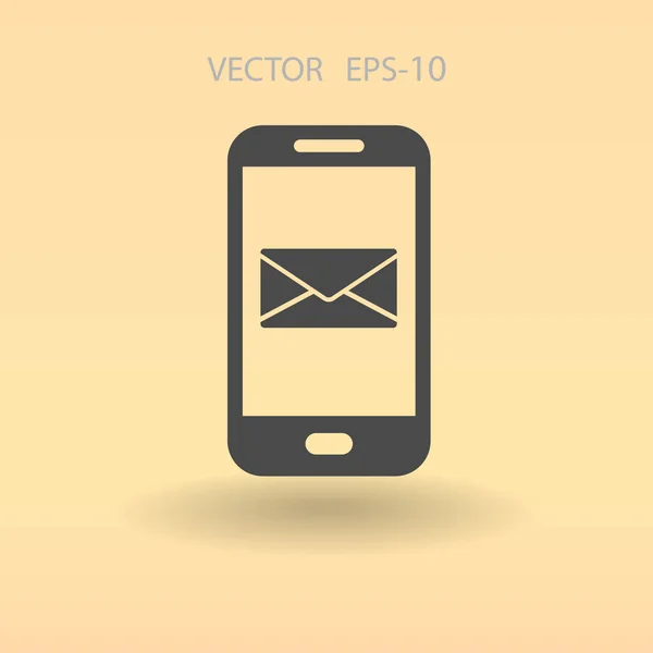 Mobile mail icon. vector illustration — Stock Vector