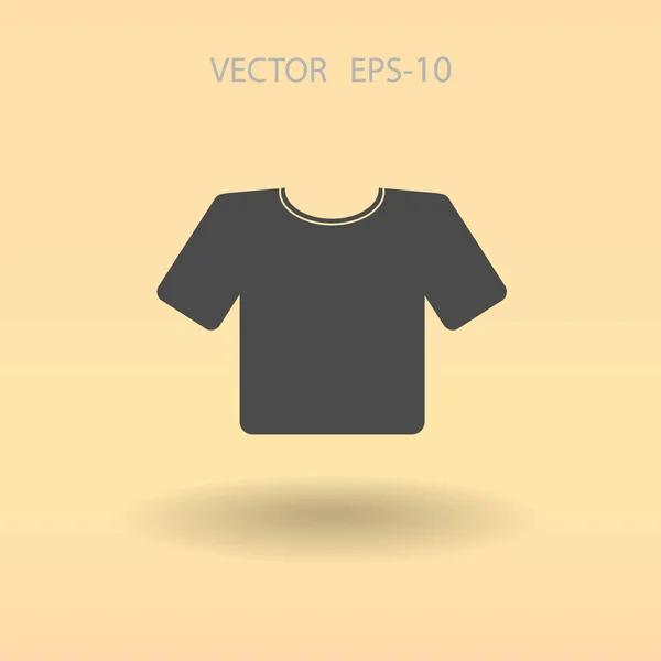 Flat a T-Shirt icon. Vector — Stock Vector