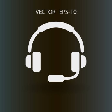 Düz simgesi desteği. vektör çizim