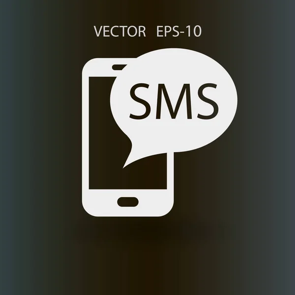 Ikona SMS. Ilustracja wektorowa — Wektor stockowy