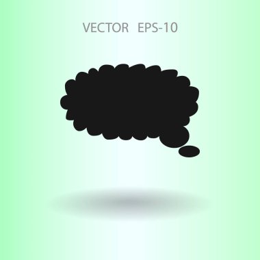 Düz simgesi bir iletişim. vektör çizim