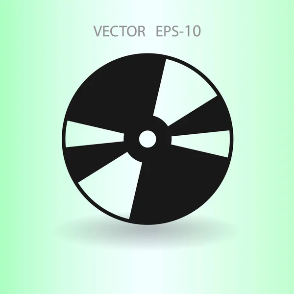 Icono plano del disco DVD. ilustración vectorial — Archivo Imágenes Vectoriales