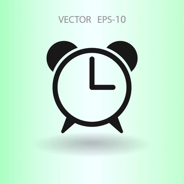 Icono plano de despertador. ilustración vectorial — Vector de stock