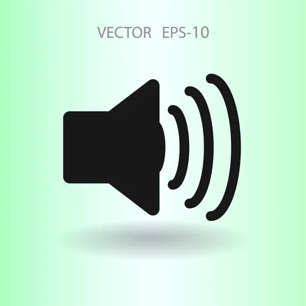 Icône plate du haut-parleur. illustration vectorielle — Image vectorielle