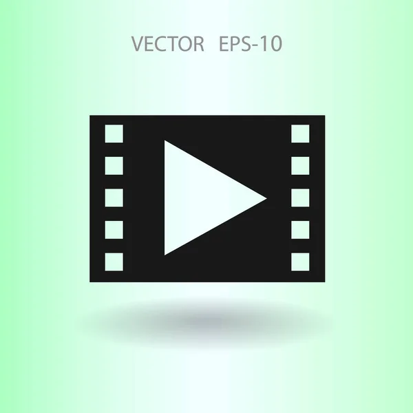 Flat icon of video. vector illustration — Stock Vector