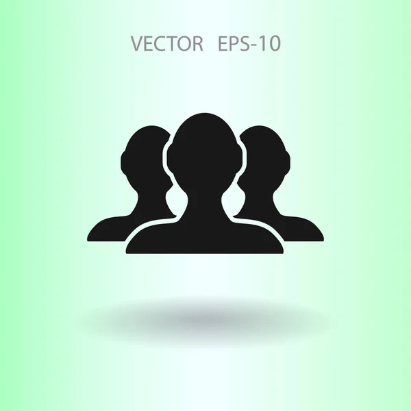 Platte icoon van teamwerk. vectorillustratie — Stockvector