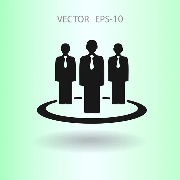 Icono plano del trabajo en equipo. ilustración vectorial — Vector de stock