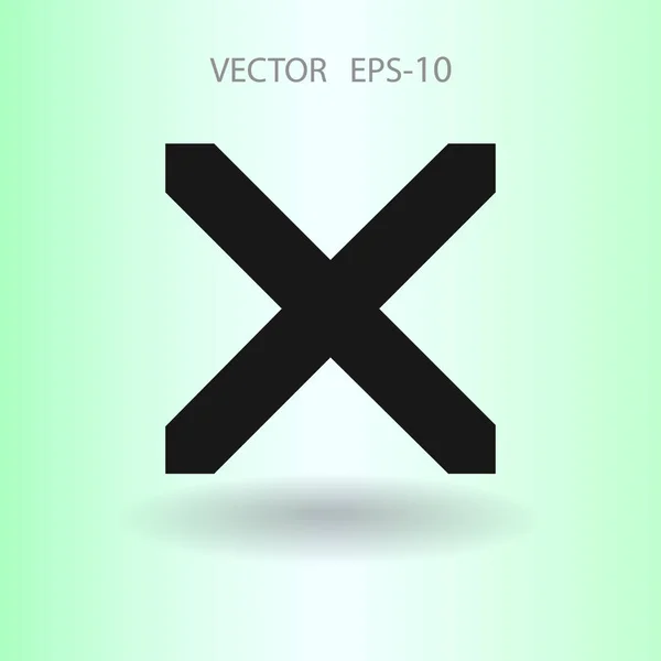 Icono plano de prohibir. ilustración vectorial — Vector de stock