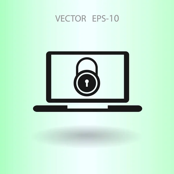 Icono de seguridad de Internet. ilustración vectorial — Vector de stock