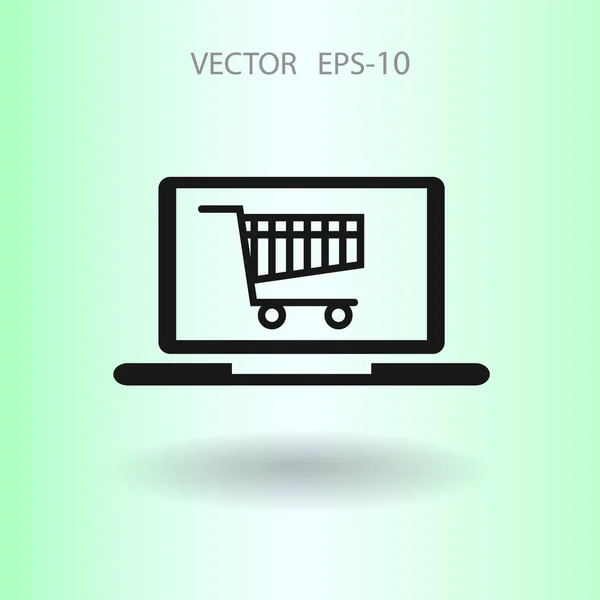 Icône du shopping en ligne. illustration vectorielle — Image vectorielle