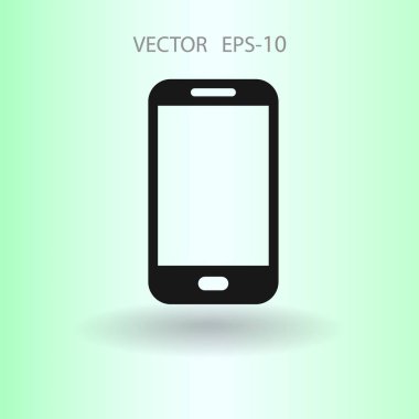 Düz simge akıllı telefon. vektör çizim