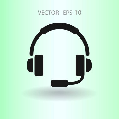 Düz simgesi desteği. vektör çizim