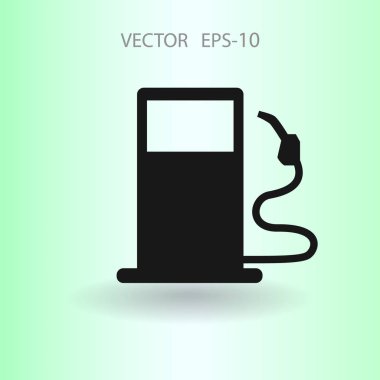 Düz yakıt simgesi. Vektör