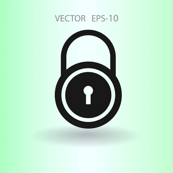 Flat icon of lock. vector illustration — Stock Vector