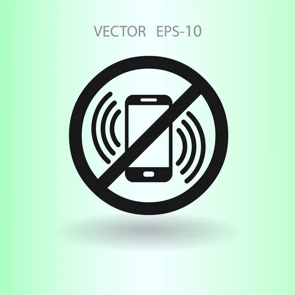 Apaga el icono del teléfono. ilustración vectorial — Vector de stock