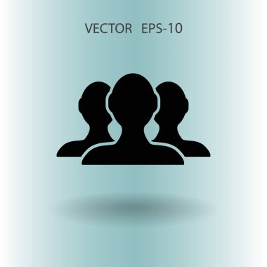 Takım çalışması düz simgesi. vektör çizim