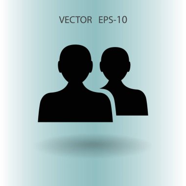 Takım çalışması düz simgesi. vektör çizim