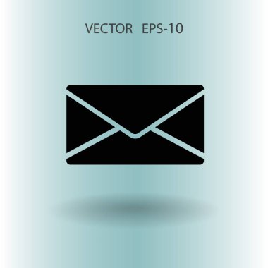 Düz simgesi mektup. vektör çizim