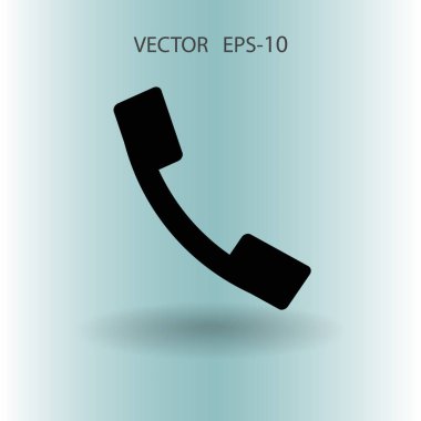 Bir telefon düz simgesi. vektör çizim