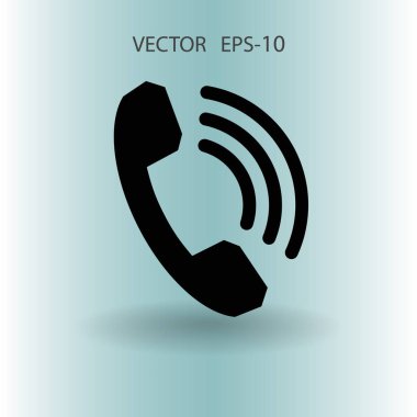 Bir telefon düz simgesi. vektör çizim