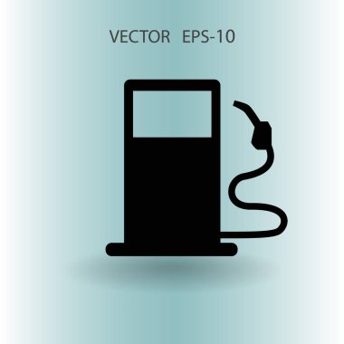 Düz yakıt simgesi. Vektör