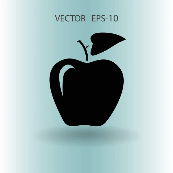 Flache Ikone der Apfelvektorillustration — Stockvektor