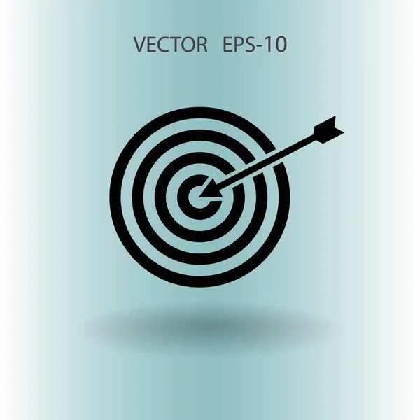 Flat icon of aim vector illustration — Stock Vector