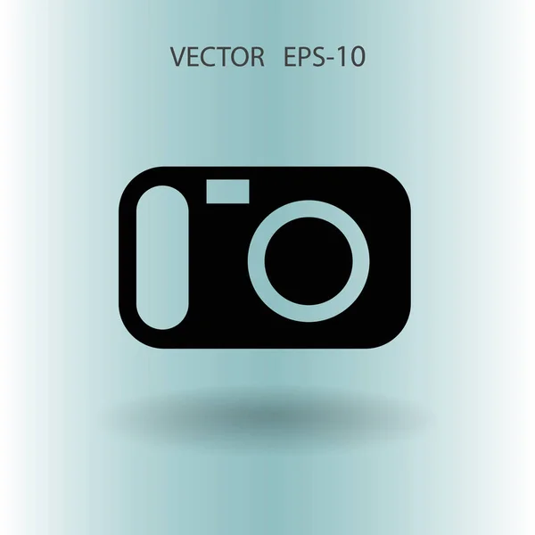 Плоская иконка камеры. векторная иллюстрация — стоковый вектор