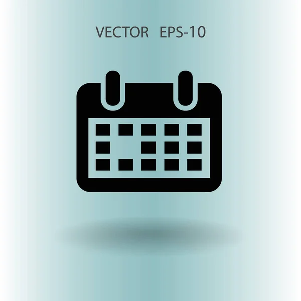 Icono plano del calendario. ilustración vectorial — Vector de stock