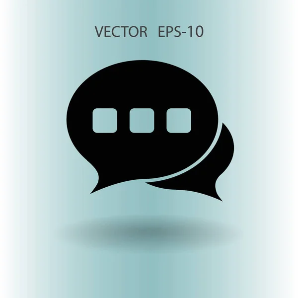 Platte icoon van een mededeling. vectorillustratie — Stockvector