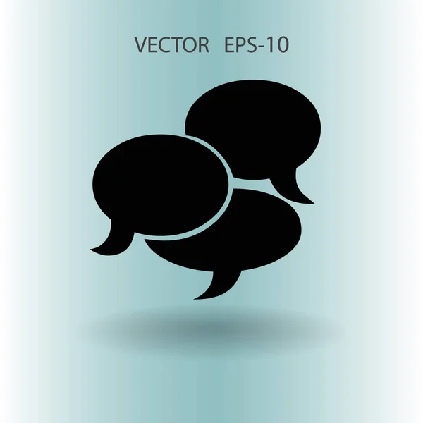 Ícone chato de uma comunicação. ilustração vetorial — Vetor de Stock