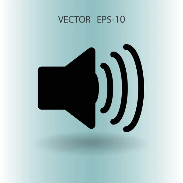 Icono plano del altavoz. ilustración vectorial — Vector de stock