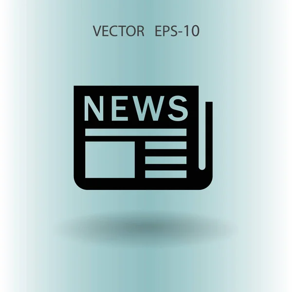 Icono plano de las noticias. ilustración vectorial — Vector de stock