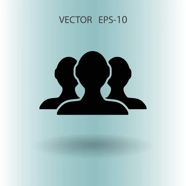 Ikon kerja tim yang datar. ilustrasi vektor - Stok Vektor