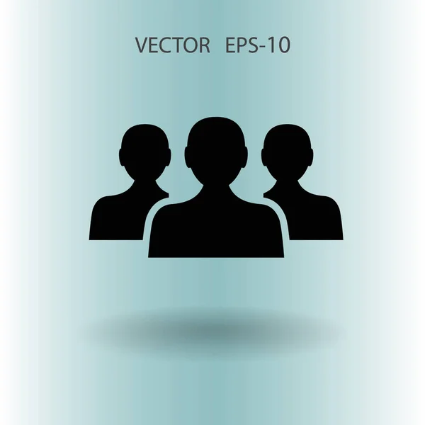 Platte icoon van teamwerk. vectorillustratie — Stockvector