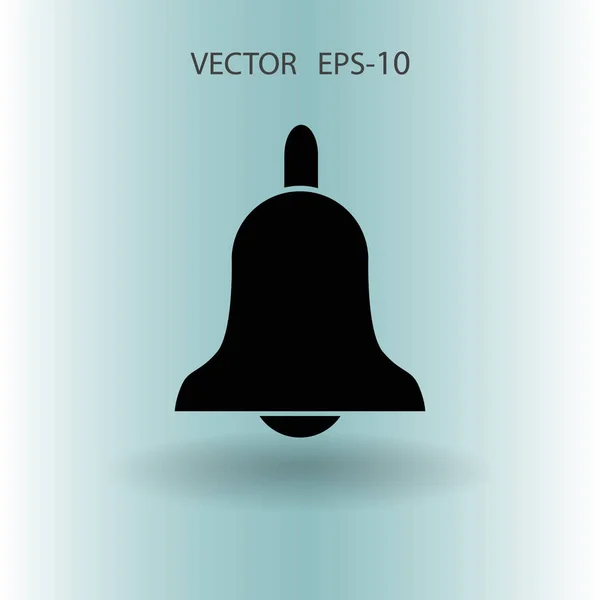 Icono plano de campana. Ilustración vectorial — Archivo Imágenes Vectoriales