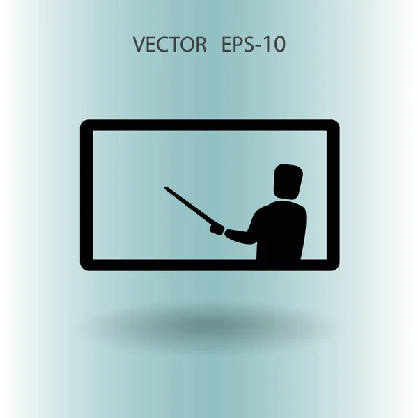 Flad ikon for præsentation. vektorillustration – Stock-vektor