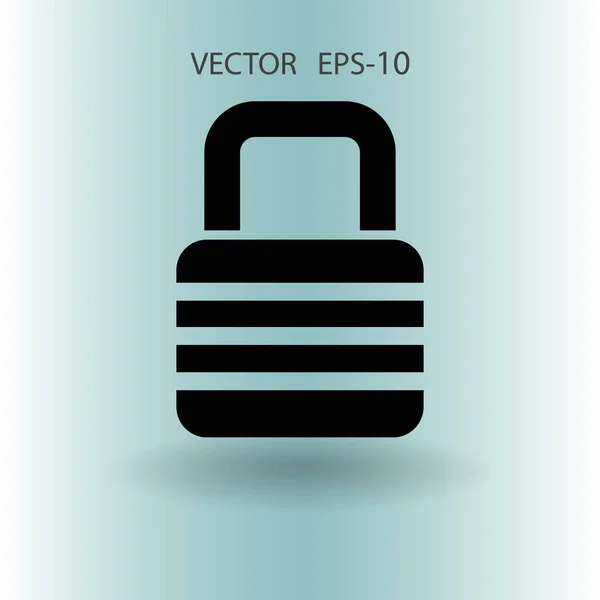 Icono plano de bloqueo. ilustración vectorial — Archivo Imágenes Vectoriales