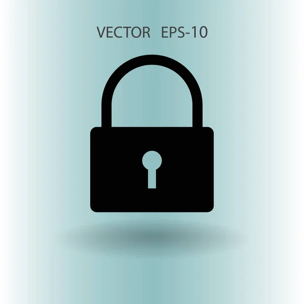 Flad ikon af lås. vektorillustration – Stock-vektor