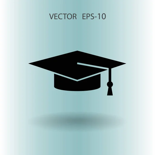 Icono plano de graduado. ilustración vectorial — Archivo Imágenes Vectoriales