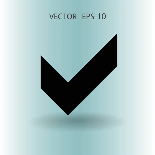 Ikon kotak cek yang datar. ilustrasi vektor - Stok Vektor