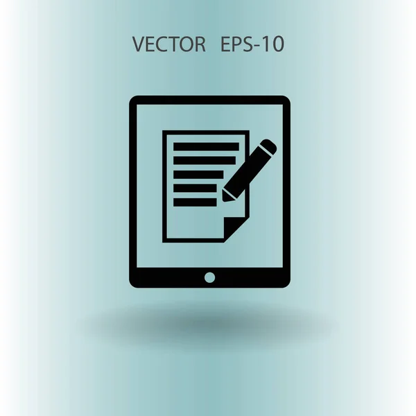 Icono de notas del touchpad. ilustración vectorial — Archivo Imágenes Vectoriales
