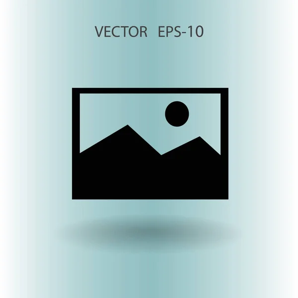 Naturen foto-ikonen. vektorillustration — Stock vektor
