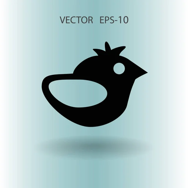 Icône plate d'oiseau. illustration vectorielle — Image vectorielle