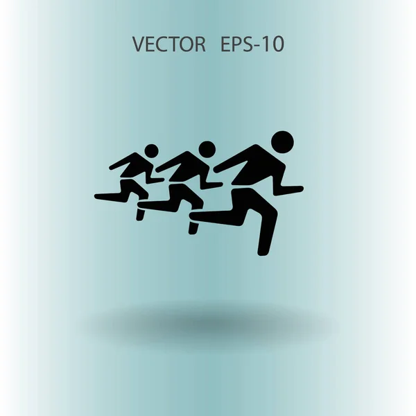 Icône plate de running mans. illustration vectorielle — Image vectorielle