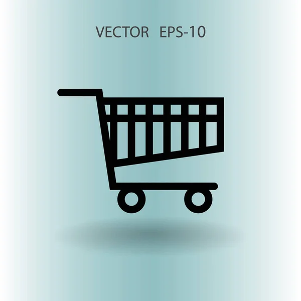Flat icon of shopping chart. vector illustration — Stock Vector