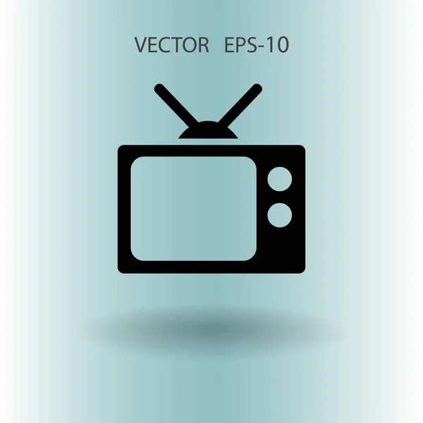 Flat icon of tv. vector illustration — Stock Vector