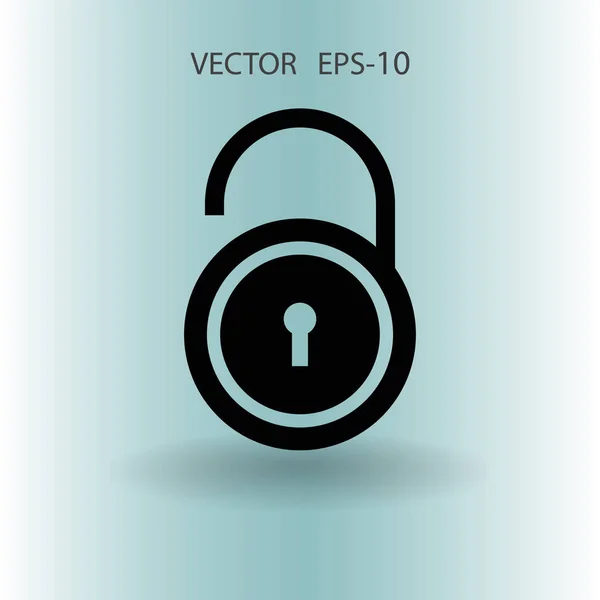 Ploché ikony odemknout. vektorové ilustrace — Stockový vektor