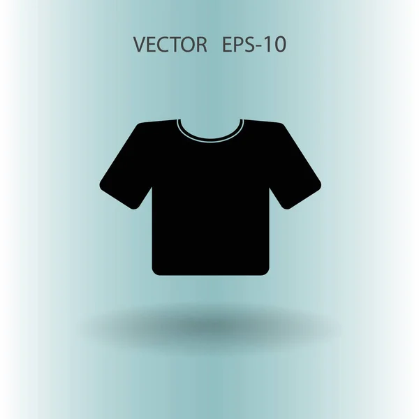 Plana um ícone de t-shirt. Vetor — Vetor de Stock